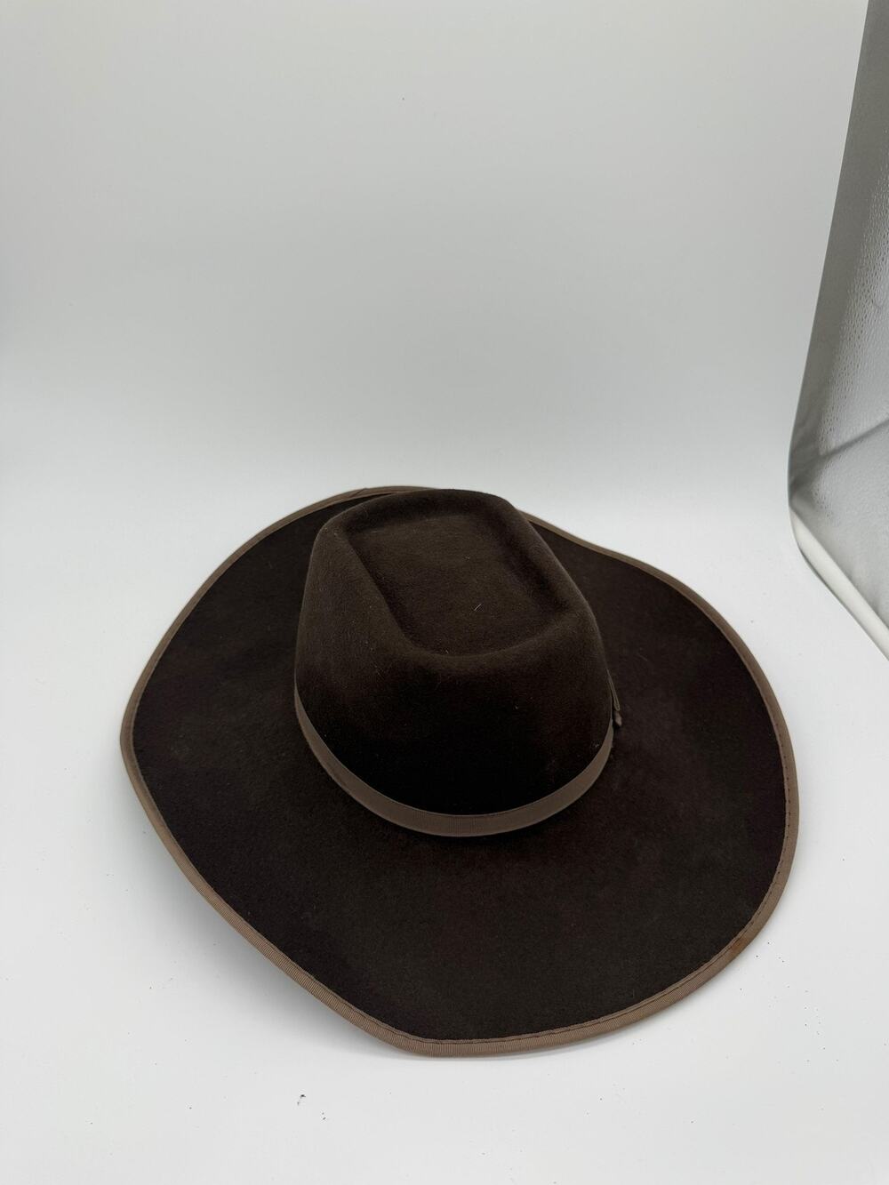 Resistol Hat Cowboy Mens Size 7 1/4 Brown Wool Felt Wide Brim Western Ranch